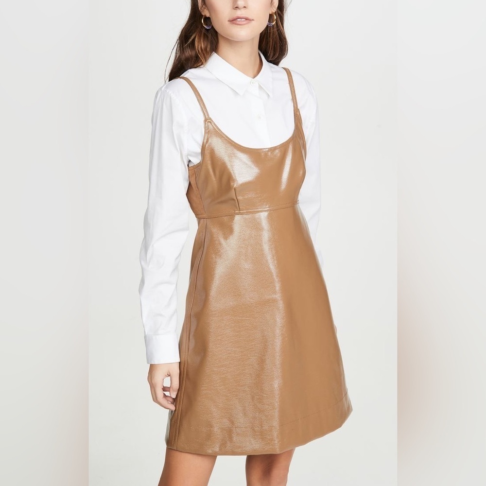 Ganni Patent Mini Dress Size 6 (Euro 36)